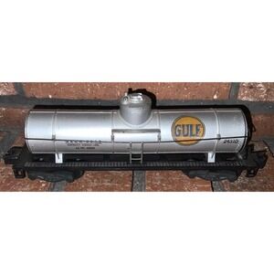 American Flyer S Gauge Gulf Tanker Car 24310 Silver GRCX 3016 AC Gilbert Vintage
